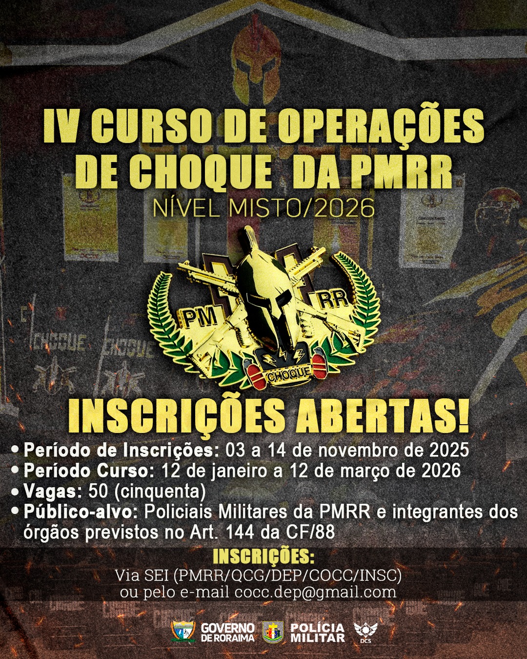 Inscrições IV Curso de Operações de Choque - IV COC